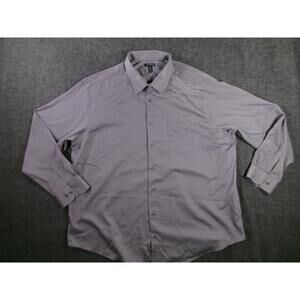 George Shirt Mens XXL Gray Collared Workwear Classic Office Causal Professional
